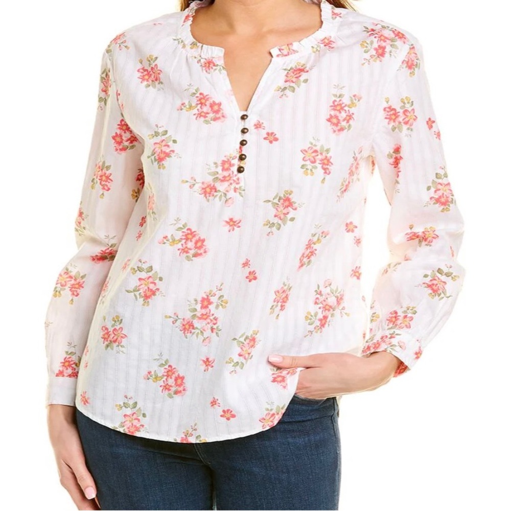 BEACHLUNCHLOUNGE LYZZA TOP size medium cherry flowers
